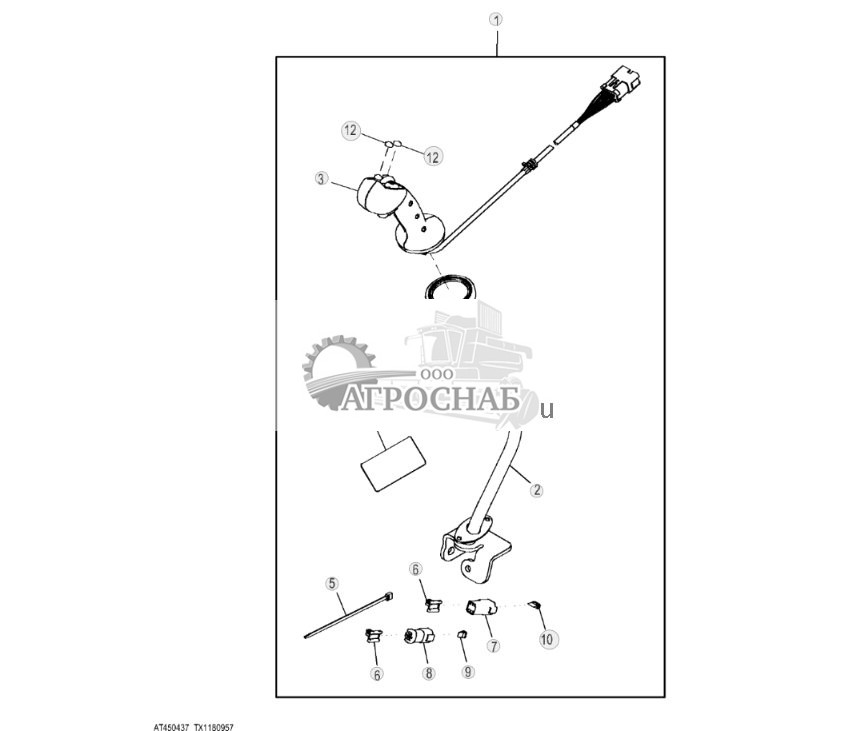 Управление погрузчиком, комплект однорычажного управления - ST819400 466.jpg